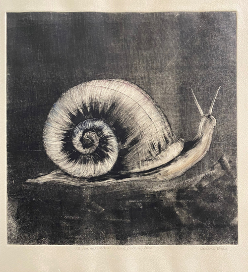 snail monoprint