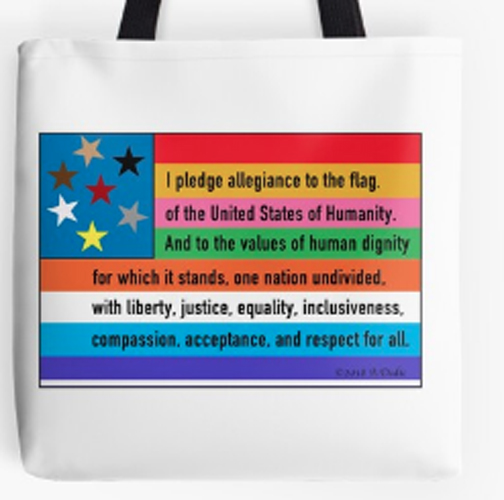 Flag Of Humanity nation tote