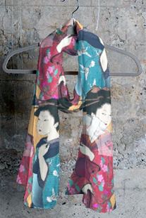 Geisha Bouquet scarf