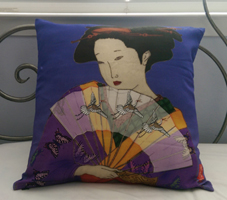 Purple Geisha Pillow